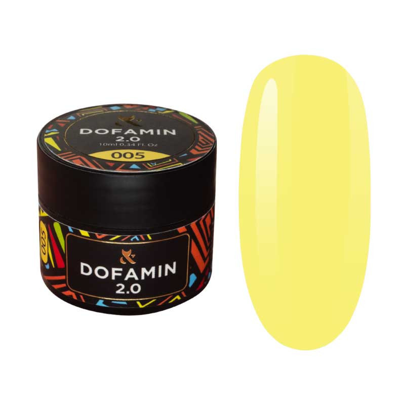 Värviline alusgeel küüntele Dofamin F.O.X, 005 - 10 ml