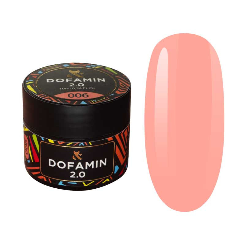 Värviline alusgeel küüntele Dofamin F.O.X, 006 - 10 ml