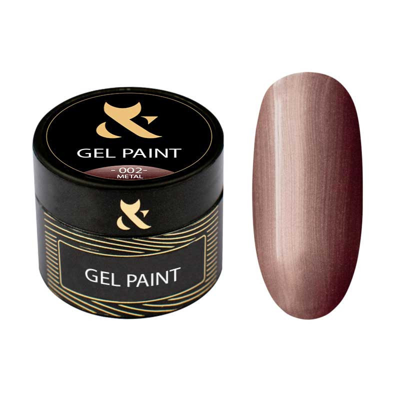 Гель-краска F.O.X Gel Paint Metal, Розовый 002, 5 ml