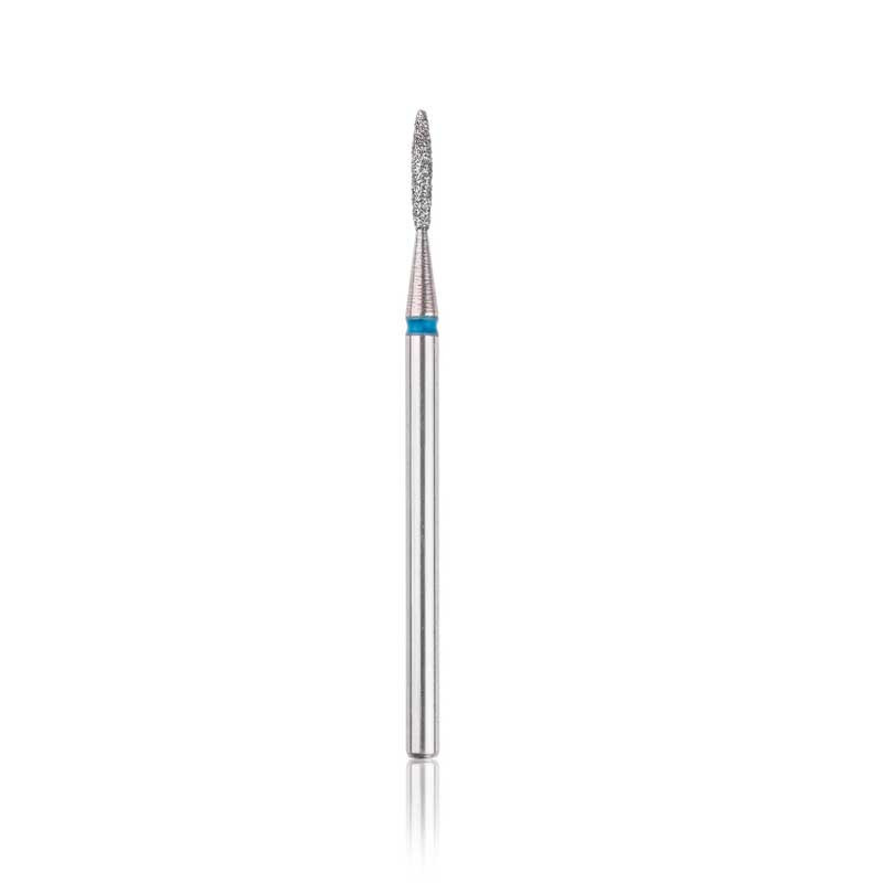 Diamond nail drill bit, “flame” , blue, diameter 1,4 mm/ working part 8 mm HEAD