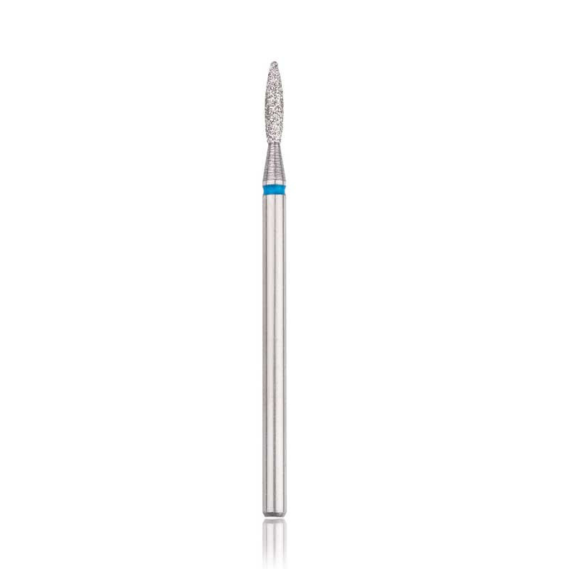 Diamond nail drill bit, “flame” , blue, diameter 1,8 mm/ working part 8 mm HEAD