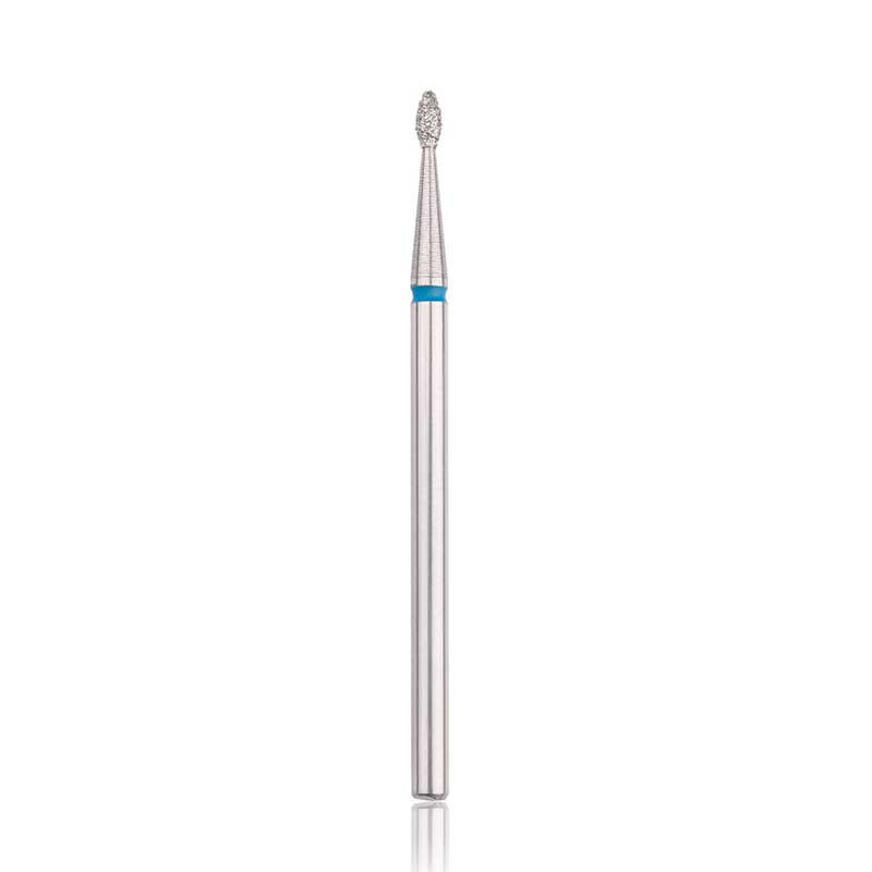 Diamond nail drill bit HEAD, rounded “bud” , blue, head diameter 1,6 mm/ working part 3,4 mm