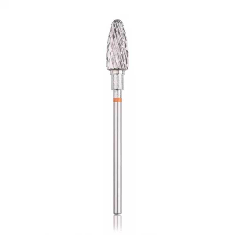 Carbide nail drill bit HEAD for left-handed users, “corn”, red, head diameter 5 mm/ working part 13 mm