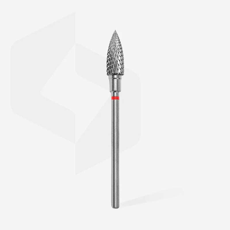 Carbide nail drill bit, “flame”, red, head diameter 5 mm/ working part 13,5 mm
