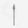 Carbide nail drill bit, “flame”, red, head diameter 5 mm/ working part 13,5 mm