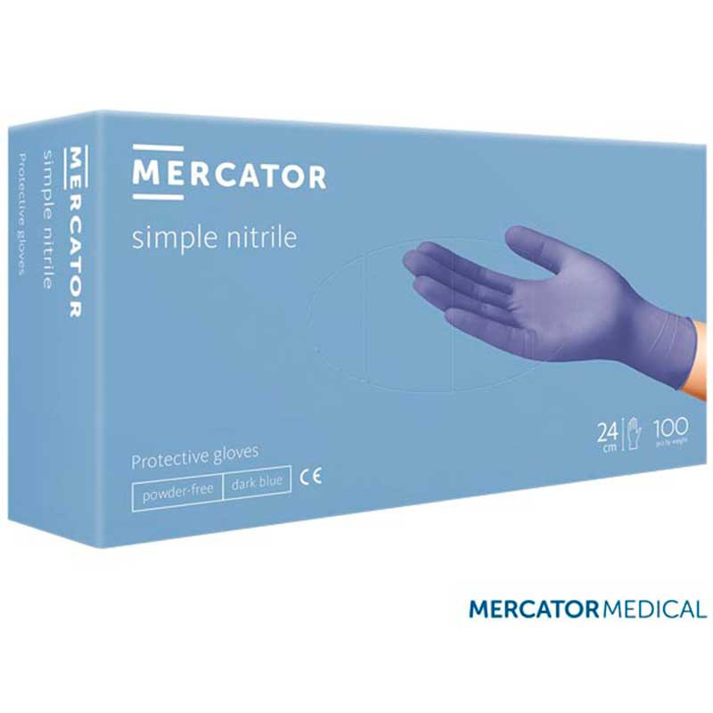 Nitriil kindad Simple - sinine - 100 tk. S