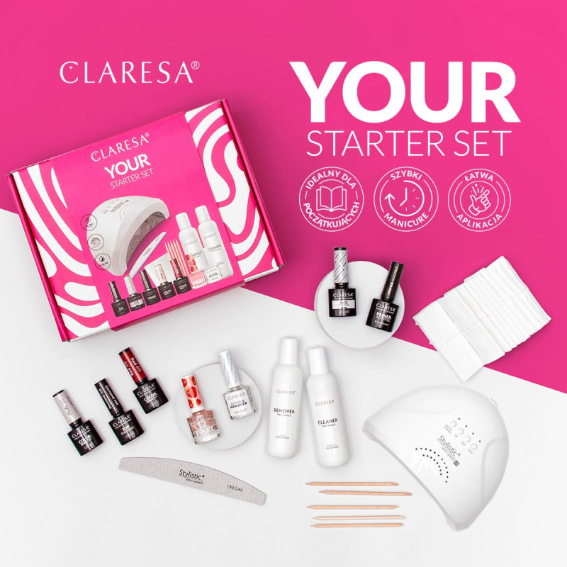 Стартовый набор для маникюра Claresa с лампой - Your set