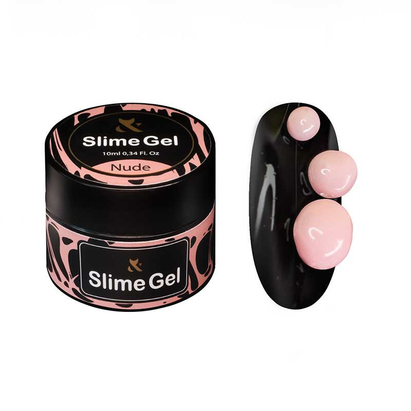 Gel chewing gum for nail design F.O.X Slime Gel Nude, 10 ml