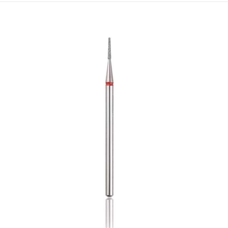 Diamond nail drill bit, “needle” , red, head diameter 1 mm / working part 6 mm