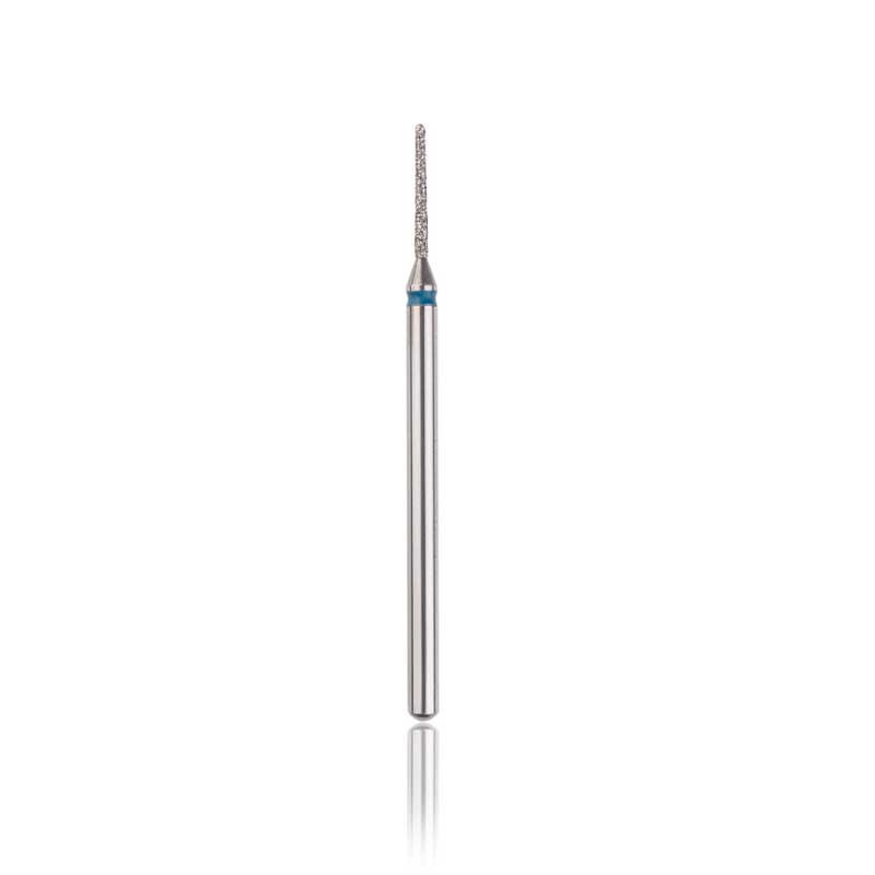 Diamond nail drill bit, “needle” , blue, head diameter 1,0 mm / working part 10 mm
