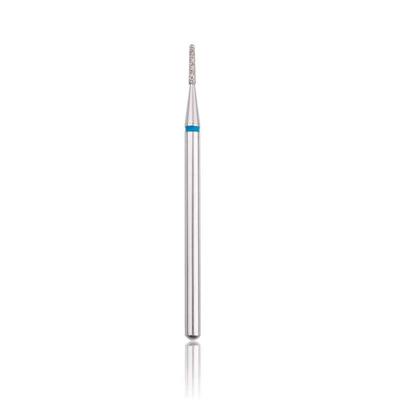 Diamond nail drill bit, “needle” , blue, head diameter 1,0 mm / working part 6 mm