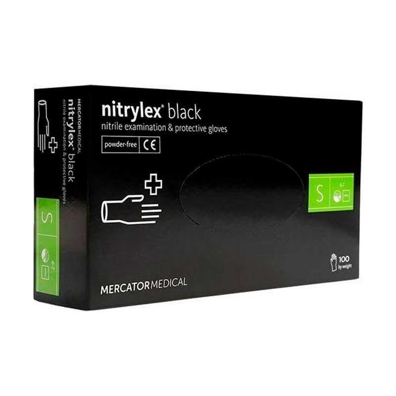 Nitrile gloves Nitrylex - black - 100 pcs. S