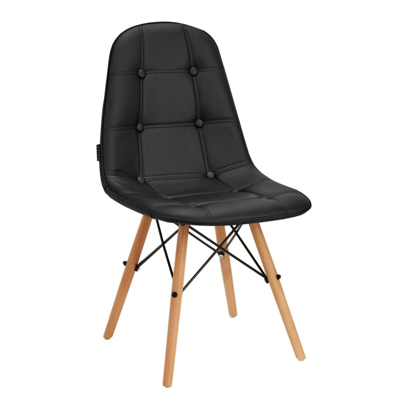 Chair with backrest, black 4Rico - QS-185 eco