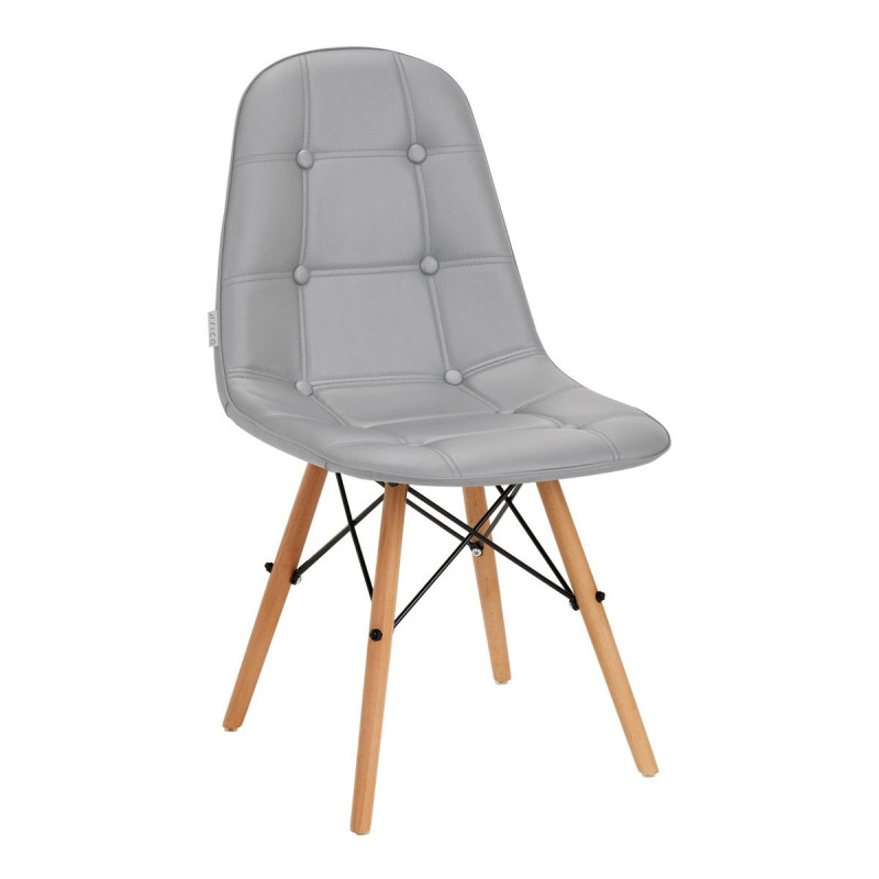 Chair with backrest, gray 4Rico - QS-185 eco