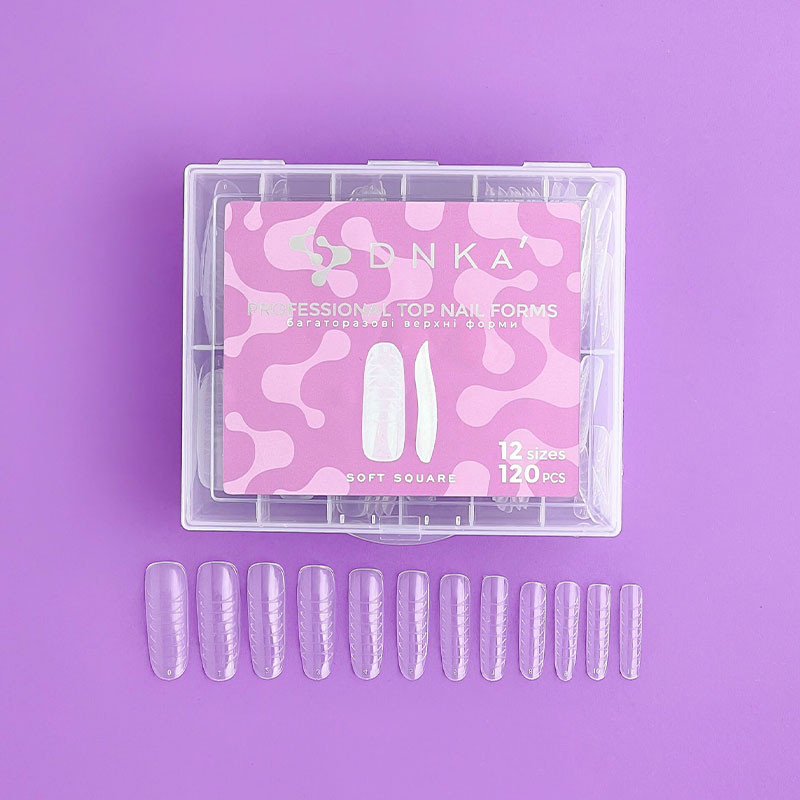 Top forms for building nails - DNKa Top Nail Forms Soft Square - 120 pcs