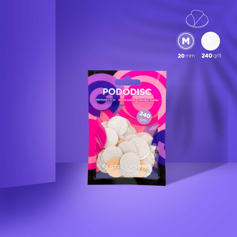 Raspipaperi Poranterään - Pododisc Staleks Pro M, (50 pcs)