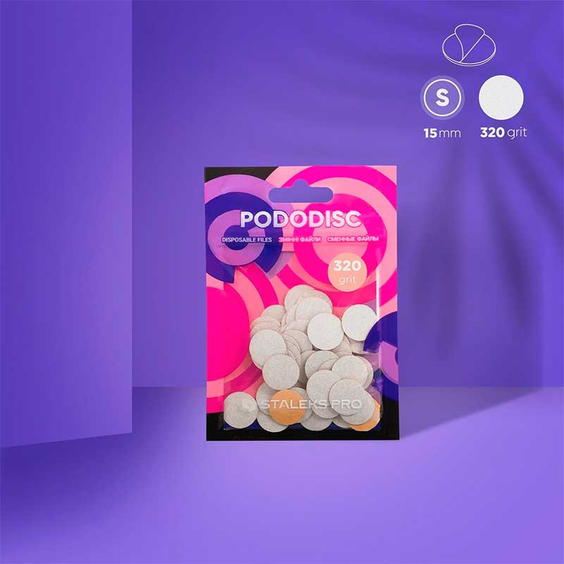 White refill pads for pedicure disc Pododisc Staleks Pro S, (50 pcs)
