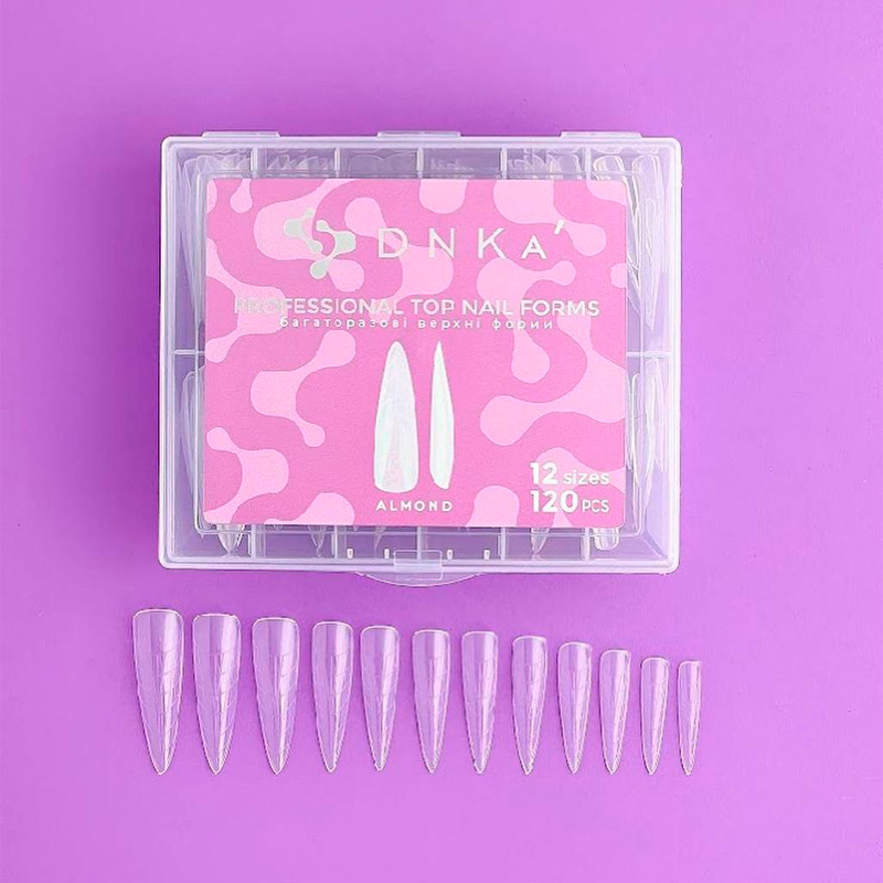 Top forms for building nails - DNKa Top Nail Forms Almond - 120 pcs