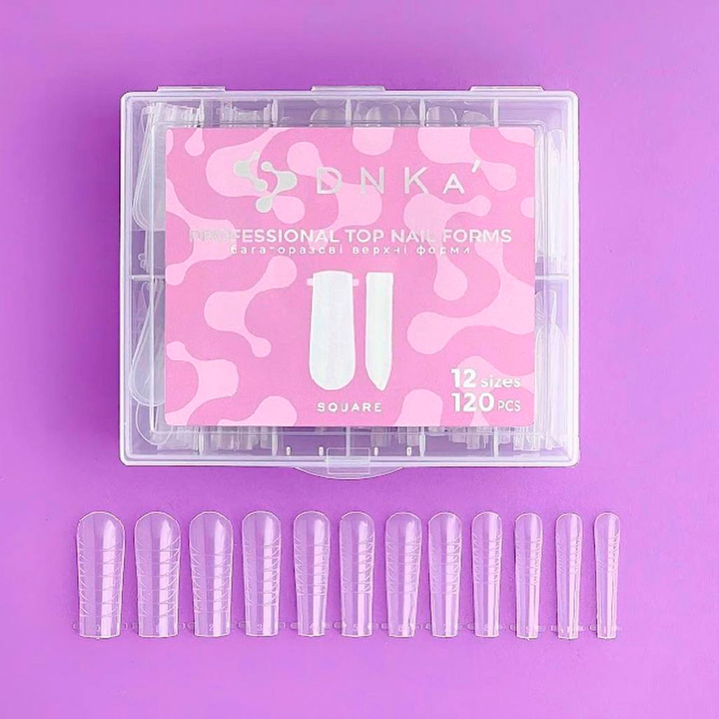 Top forms for building nails - DNKa Top Nail Forms Square - 120 pcs