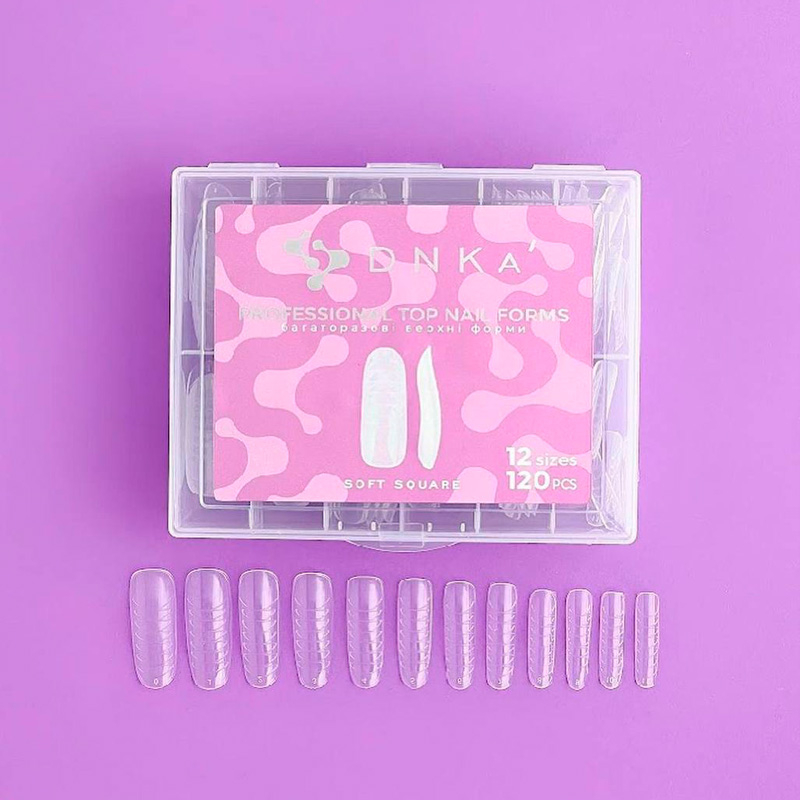 Top forms for building nails - DNKa Top Nail Forms Soft Square - 120 pcs