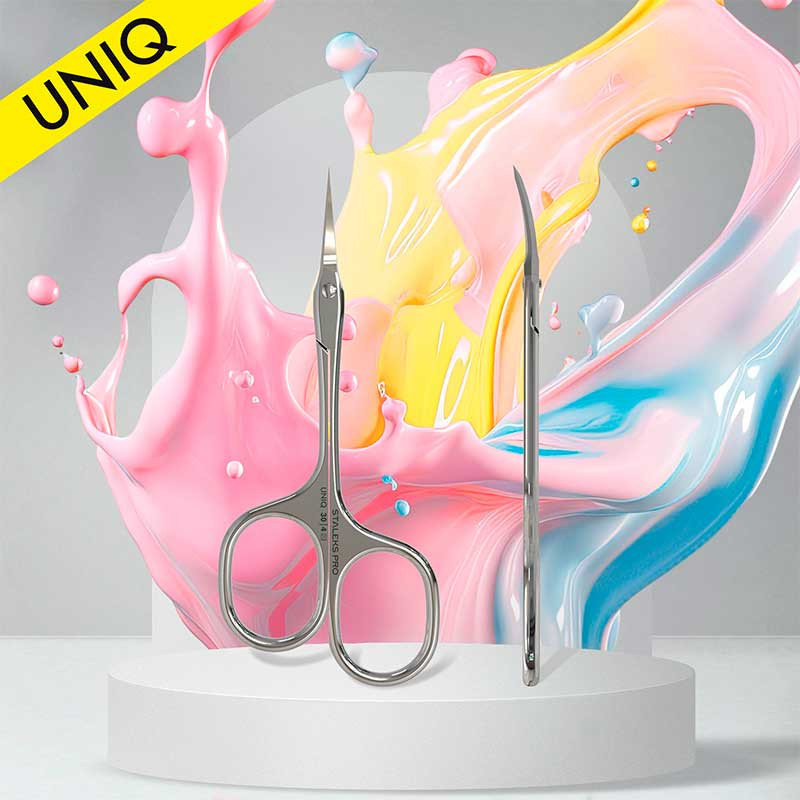 Professional cuticle scissors Staleks Pro Uniq 30 Type 4 Asymmetric