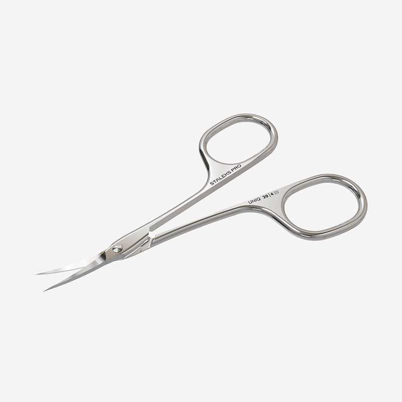 Professional cuticle scissors Staleks Pro Uniq 20 - Type 4 - Asymmetric