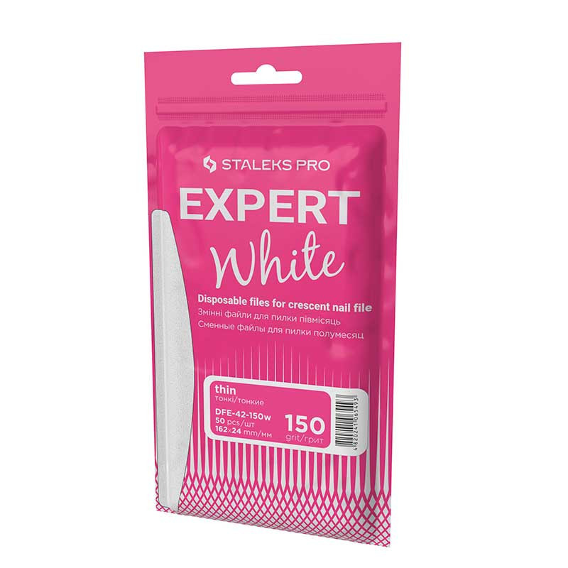 Ühekordne poolkuu küüneviili kleebis Staleks Pro Expert, 150 grit (50 tk)