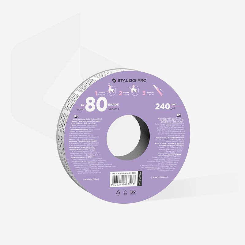 Staleks Pro papmAm täitesisu Bobbinail plastikrullile, 240 grit - 8 m