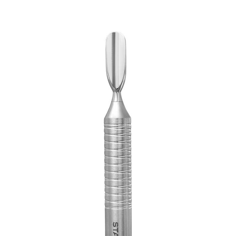 Hollow manicure pusher Staleks EXPERT 100 TYPE 5 (rounded narrow pusher and straight blade)
