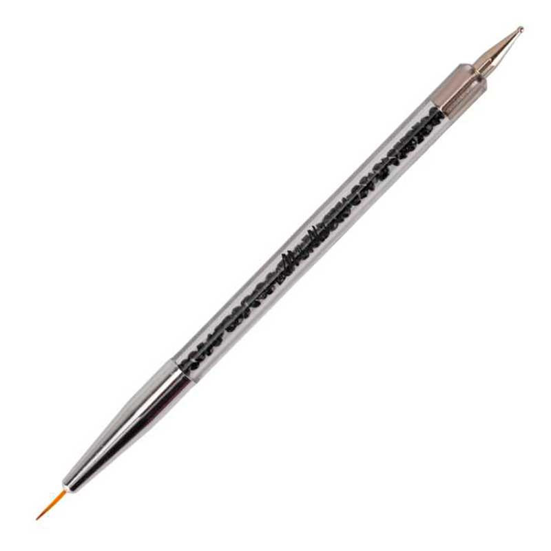 Nail brush 2in1 MollyLac black, 10 mm