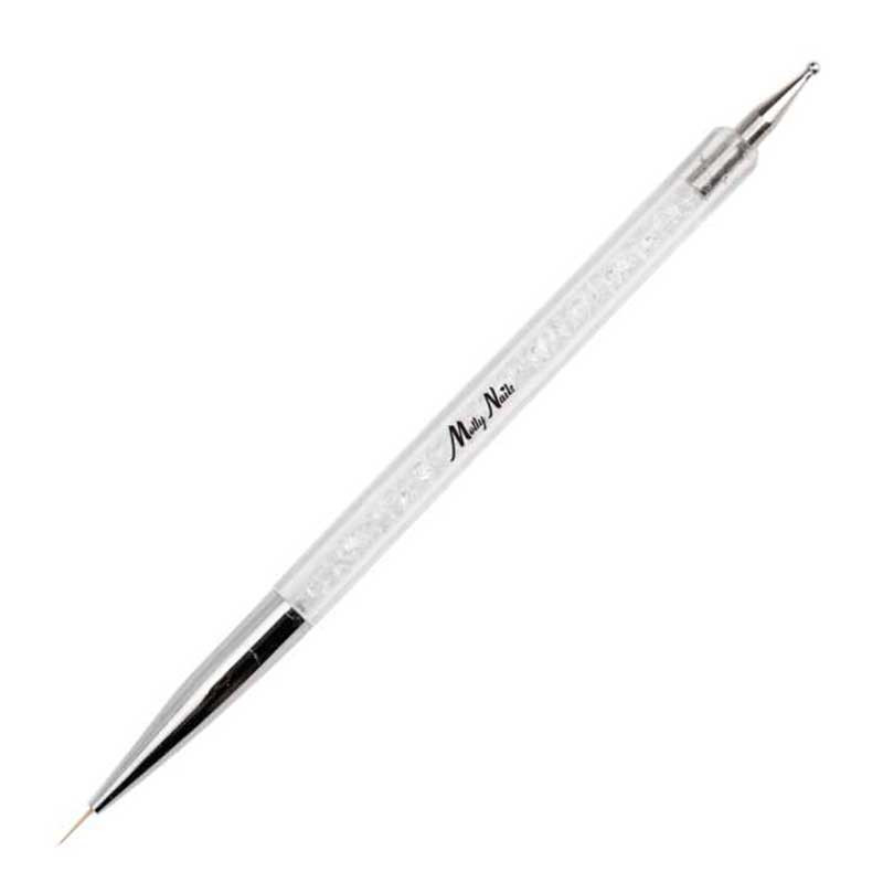 Koristepenssel - 2in1 MollyLac white, 7 mm
