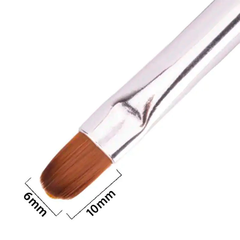 Brush For Gel And Acrylic Gel Oval Nr 8 - 10mm