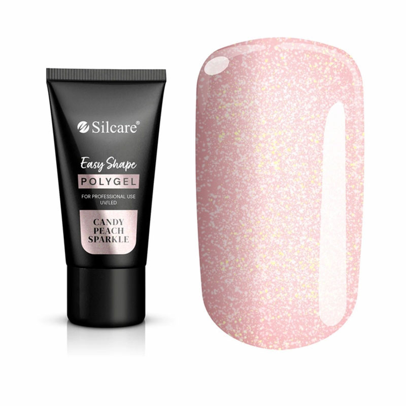 Polügeel Silcare Easy Shape - Candy Peach Sparkle - 30 g