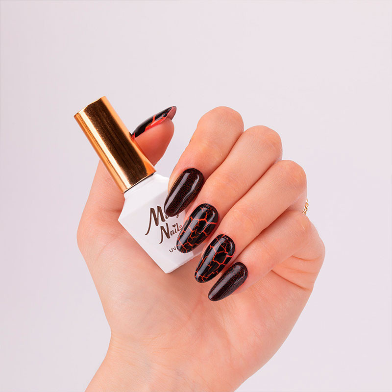 Gel polish With Crackle Effect Molly Nails Black - 8 g