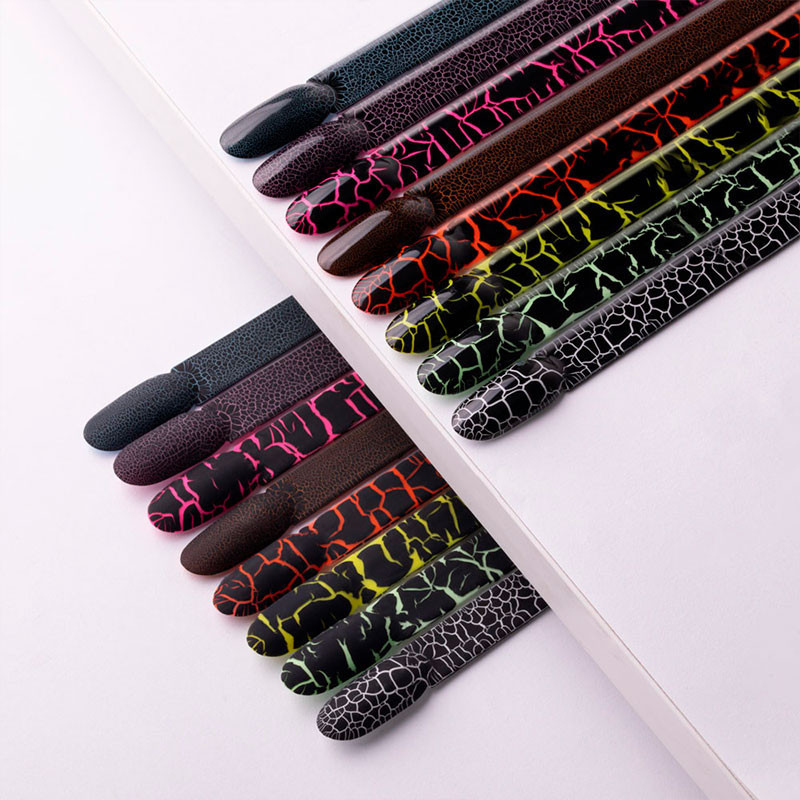 Gel polish With Crackle Effect Molly Nails Black - 8 g