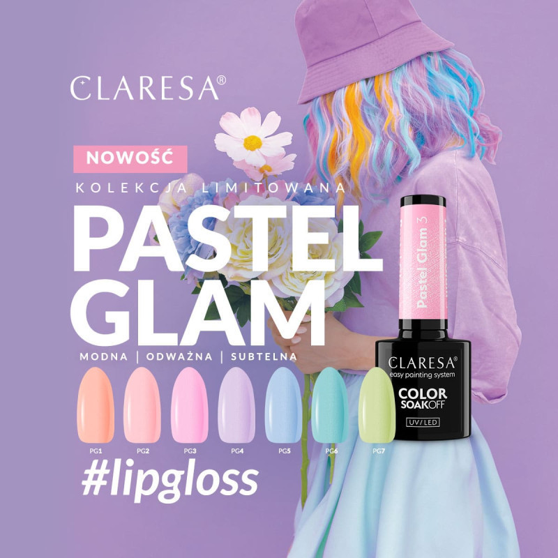 Color gel polish Claresa Pastel Glam 1 - 5g