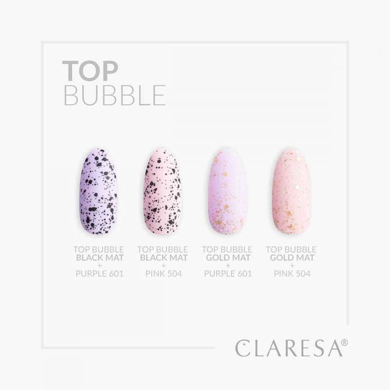 Claresa Top Bubble Black Matt, 5 g (No Wipe)