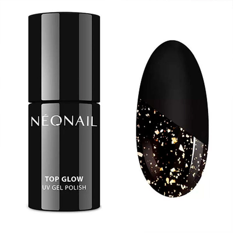 Верхнее покрытие Top Glow Gold Flakes NeoNail - 7,2 ml