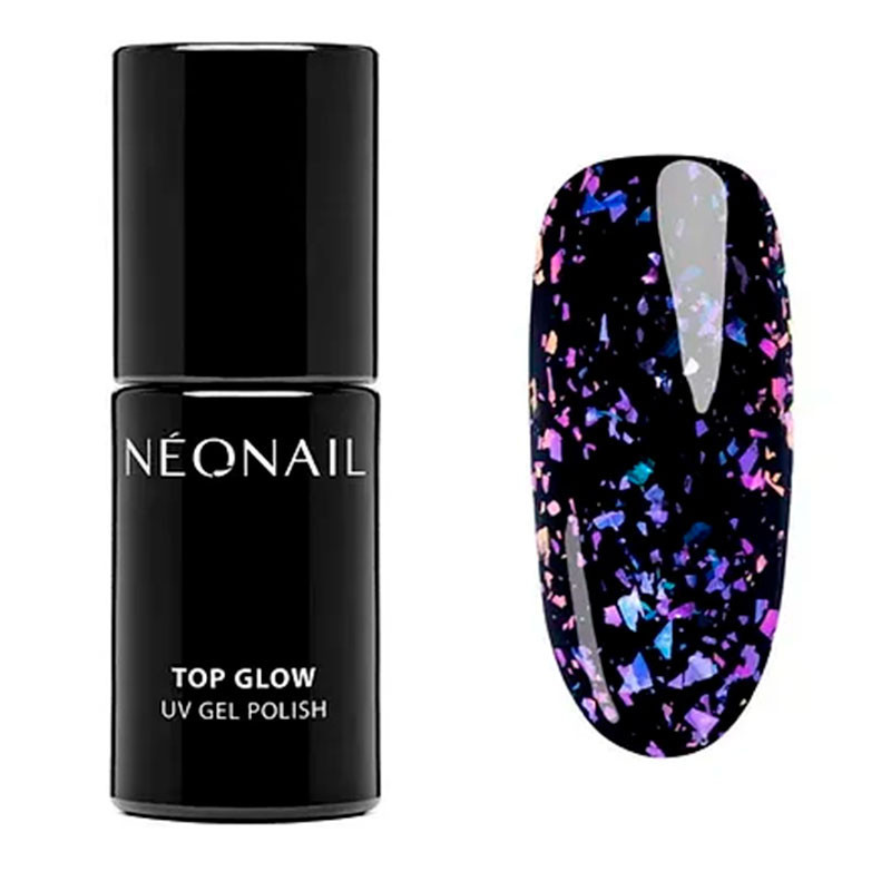 Верхнее покрытие Top Glow Violet Aurora Flakes NeoNail - 7,2 ml