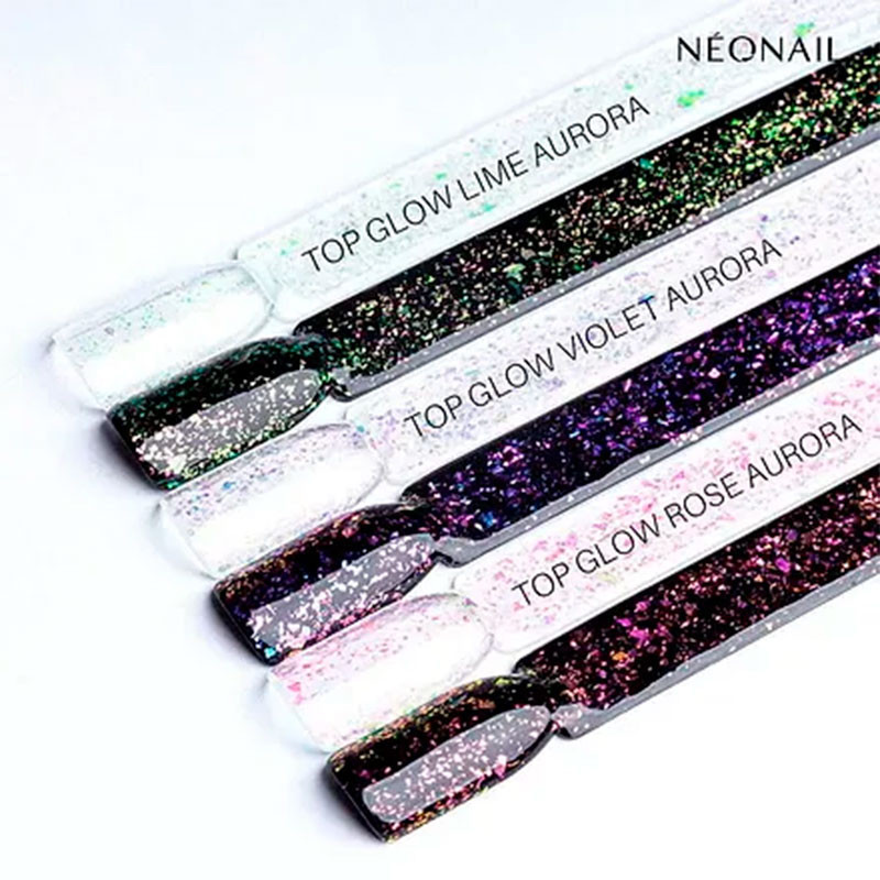 Top Glow Violet Aurora Flakes NeoNail - 7,2 ml