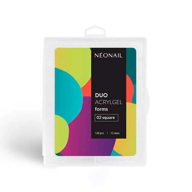 Верхние формы для наращивания NeoNail Duo AcrylGel 02 Square, 120 шт