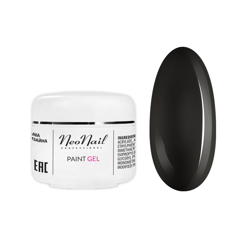Paint UV/LED Gel NeoNail 5 ml - Black Pearl