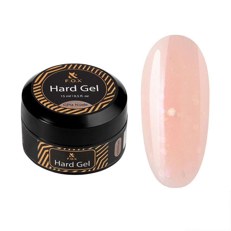 Hard gel F.O.X - Glitz Nude - 15 m