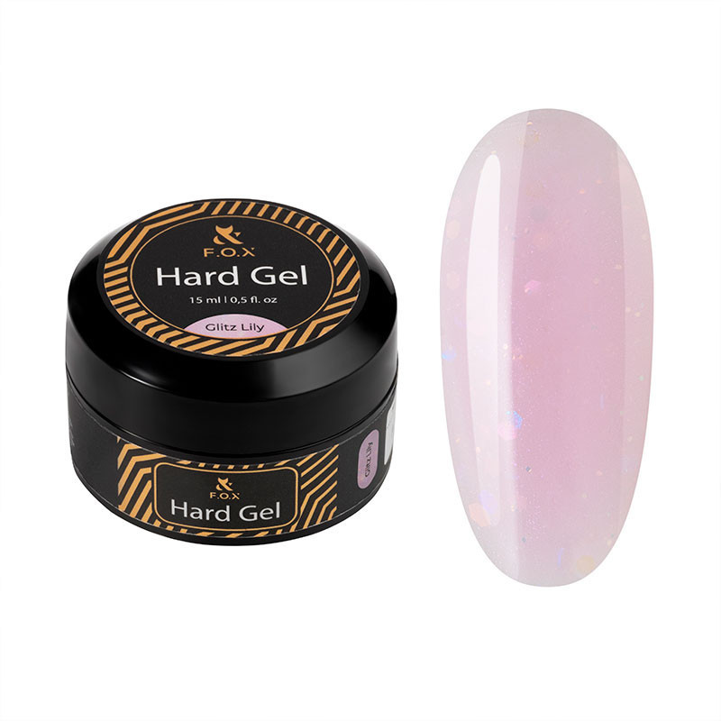 Hard gel F.O.X - Glitz Lily - 15 ml