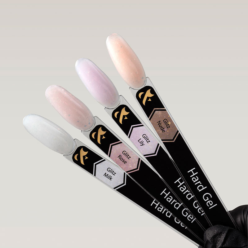 Hard gel F.O.X - Glitz Rose - 15 ml