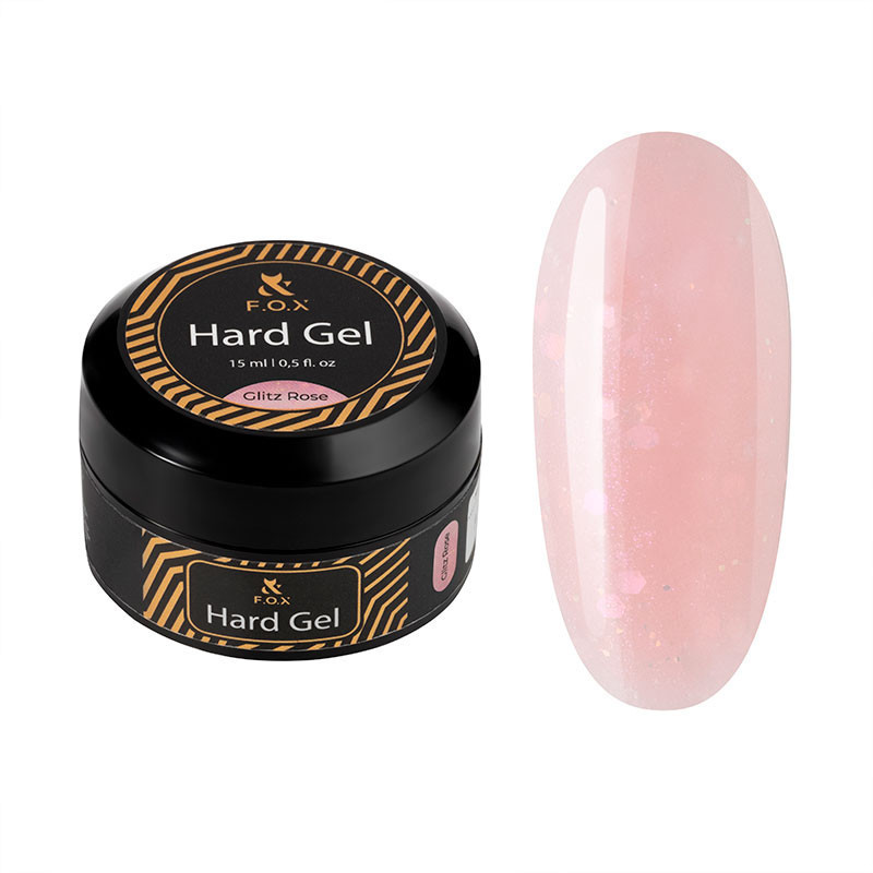 Hard gel F.O.X - Glitz Rose - 15 ml