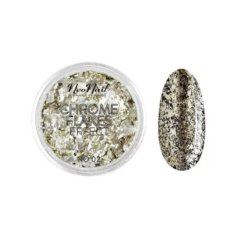 NeoNail Chrome Flakes Efect - 02, 0,5 g