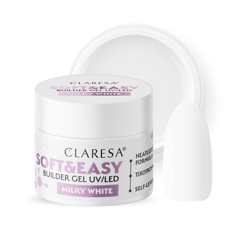 Гель для наращивания Claresa SOFT&EASY, Milky White