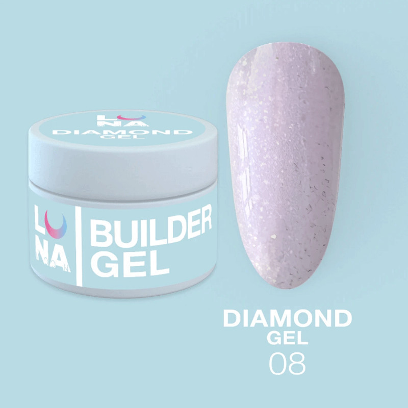 Extension gel Lunamoon Diamond Gel Nr 8 - 15ml