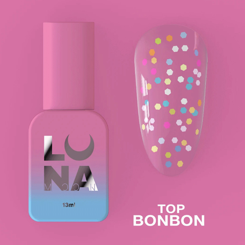 Päällyslakka ilman tahmeaa kerrosta - Lunamoon Top Bonbon - 13 ml